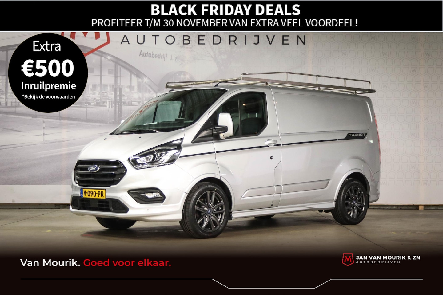 Ford Transit Custom - 290 2.0 TDCI L1H1 Sport | DAKDRAGER | HALF LEDER | AIRCO | CRUISE | BLIS | NAVI | DAB | AP - AutoWereld.nl