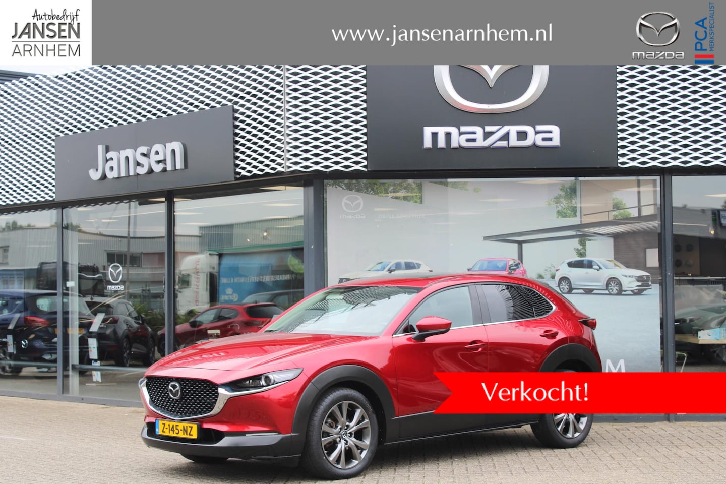 Mazda CX-30 - 2.0 e-SkyActiv-X186 M Hybrid Luxury , Automaat, Schuifdak, I-Activesense Pakket, Leder, 36 - AutoWereld.nl