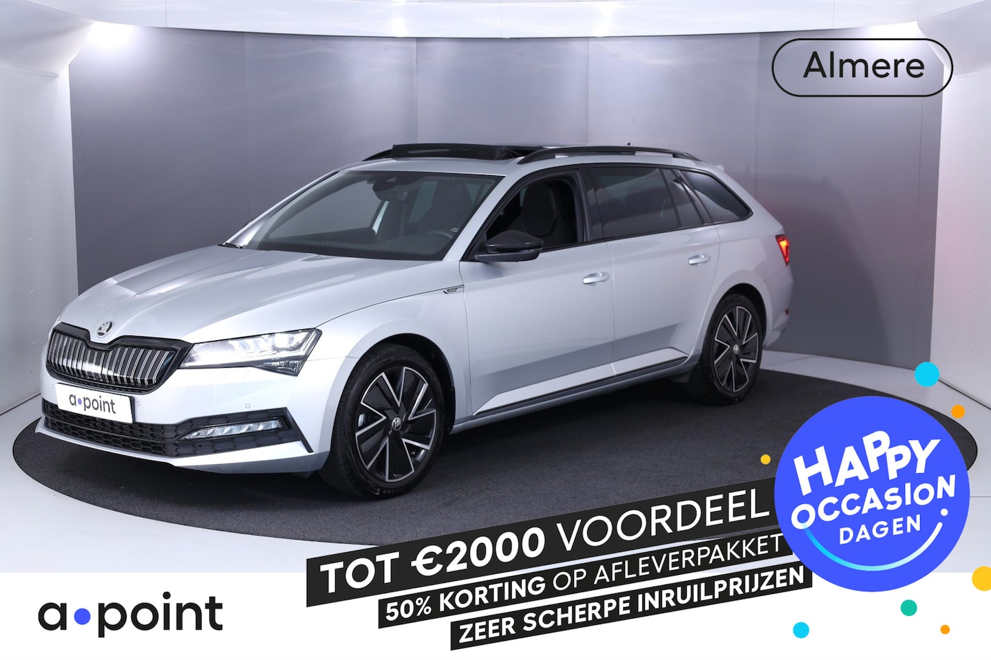 Skoda Superb Combi - 1.4 TSI iV Sportline Business Private lease vanaf €718pm | 218 pk Plug in Hybrid | Verleng - AutoWereld.nl