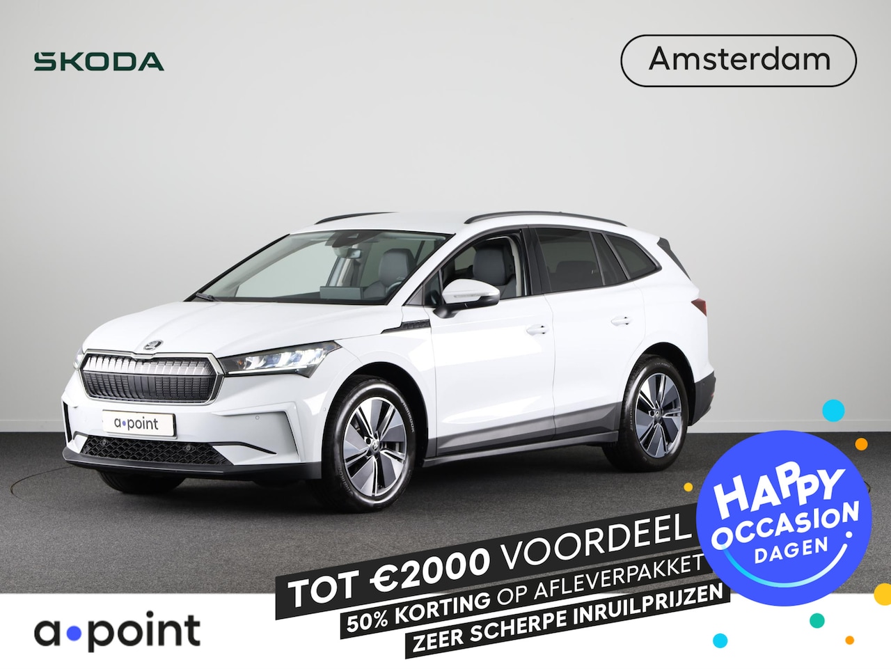 Skoda Enyaq iV - 60 180 pk | € 2.000,- aanschafsubsidie | Navigatie | Parkeersensoren (Park assist) | Achte - AutoWereld.nl