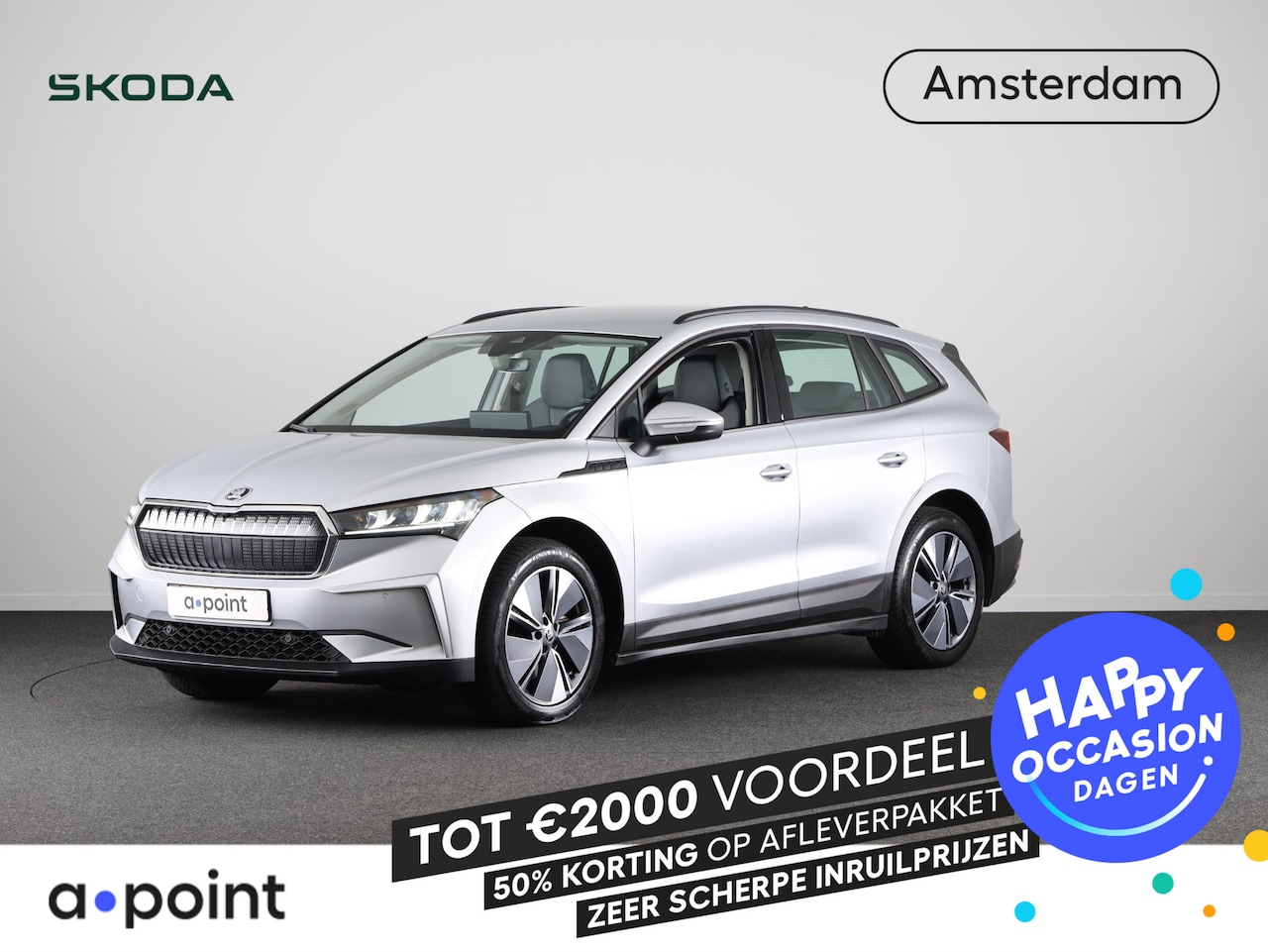 Skoda Enyaq iV - 60 58 kWh 180 pk | € 2.000,- aanschafsubsidie | Navigatie | Parkeersensoren | Achteruitrij - AutoWereld.nl