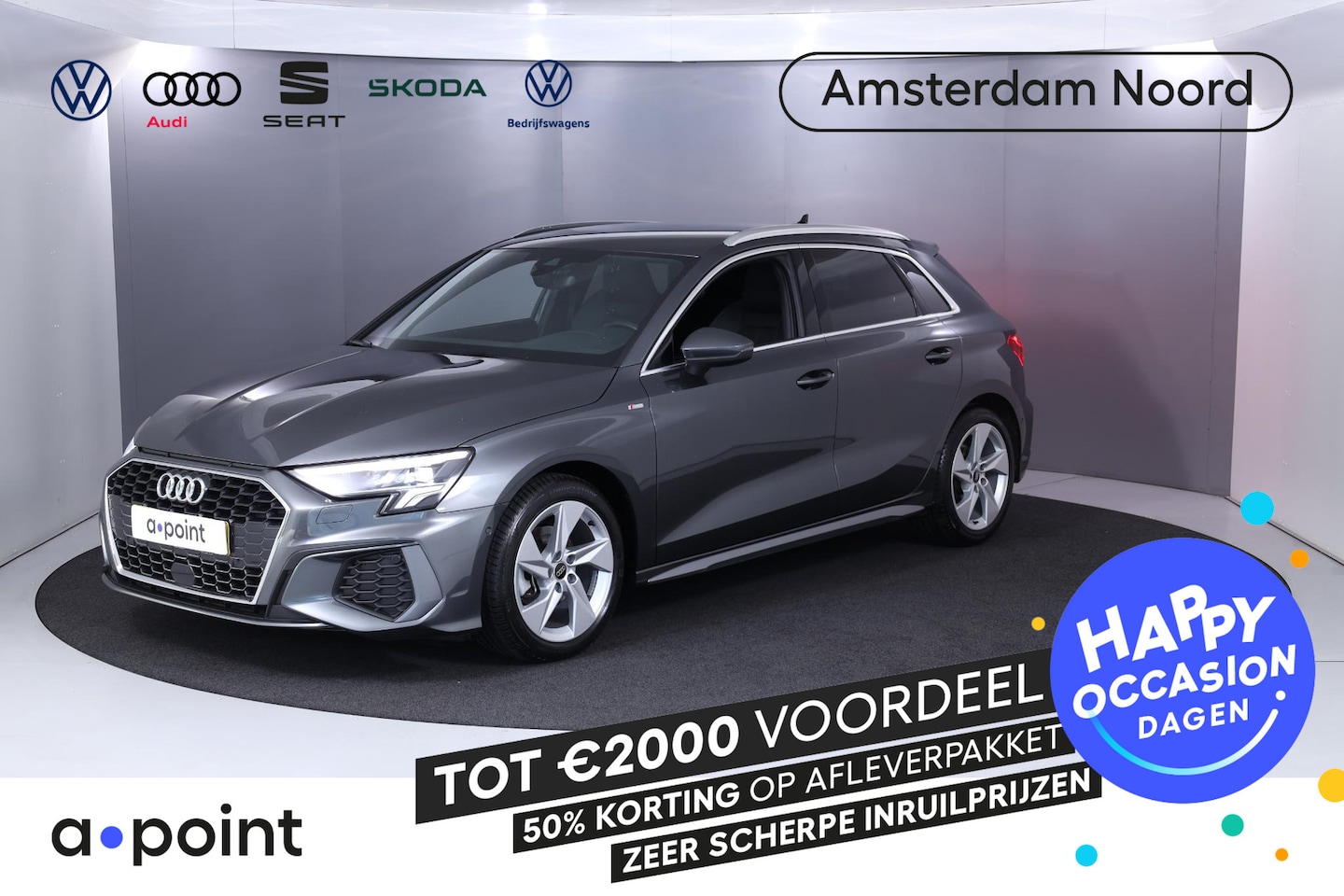 Audi A3 Sportback - 30 TFSI S-line 110 pk S-tronic | Verlengde garantie | Navigatie | Parkeersensoren (Park as - AutoWereld.nl