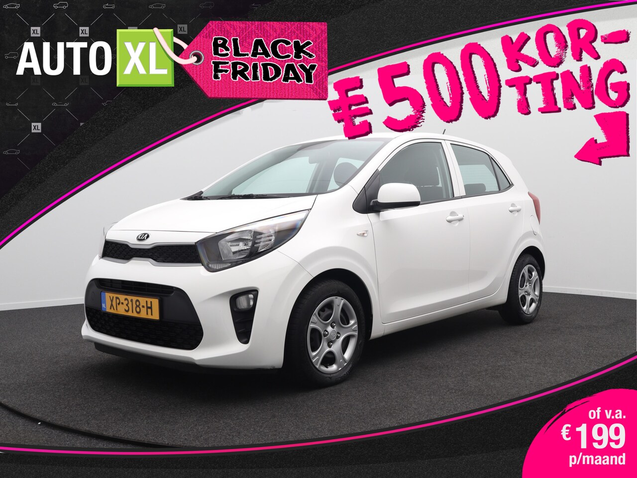 Kia Picanto - 1.0 CVVT EconomyPlusLine Bluetooth Airco Multimedia 0.5 - AutoWereld.nl