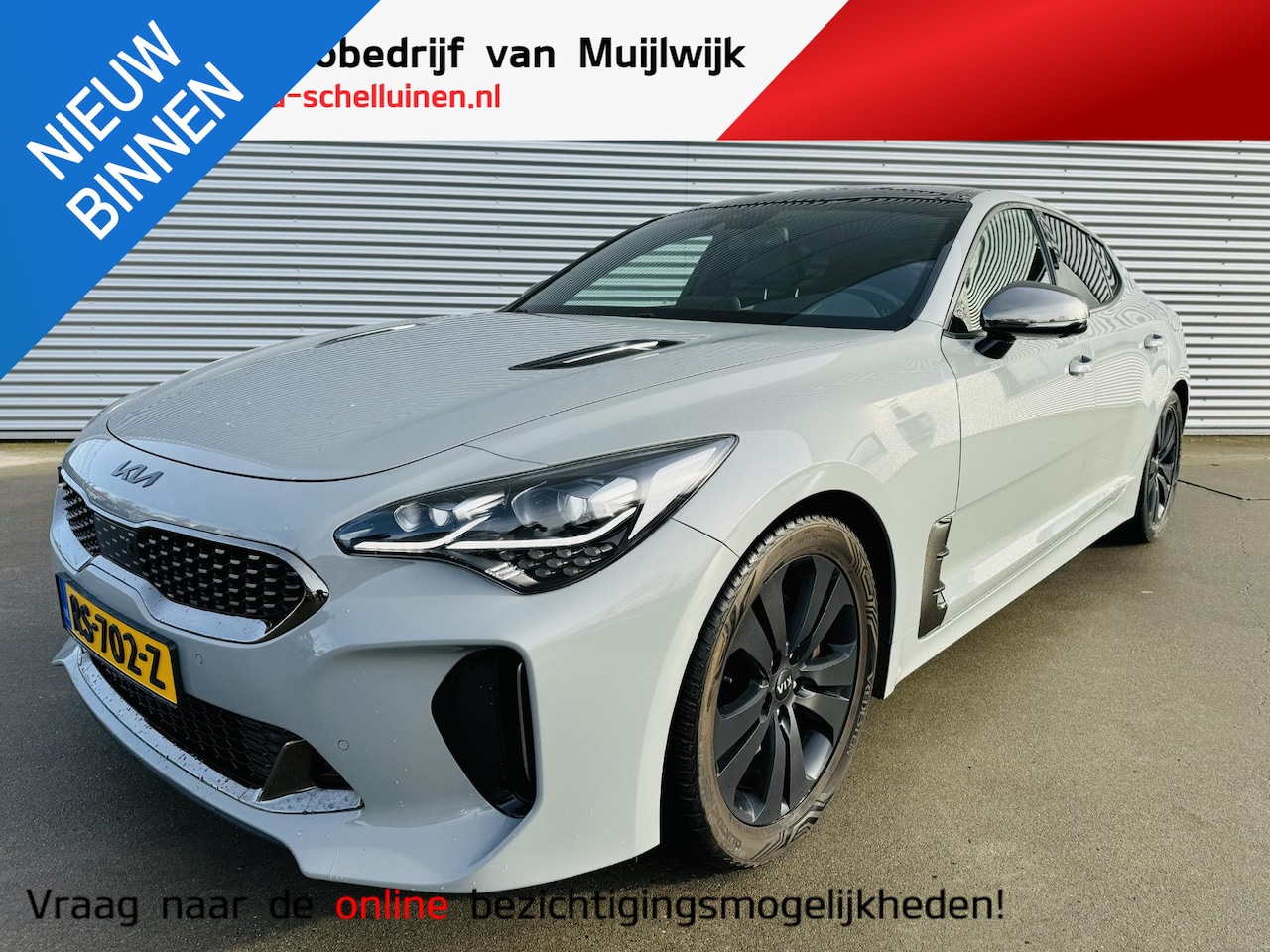 Kia Stinger - 2.0 Turbo 255pk GT-Line Gray & Black Origineel NL- Dealerauto ! | Unieke auto ! | Volledig - AutoWereld.nl