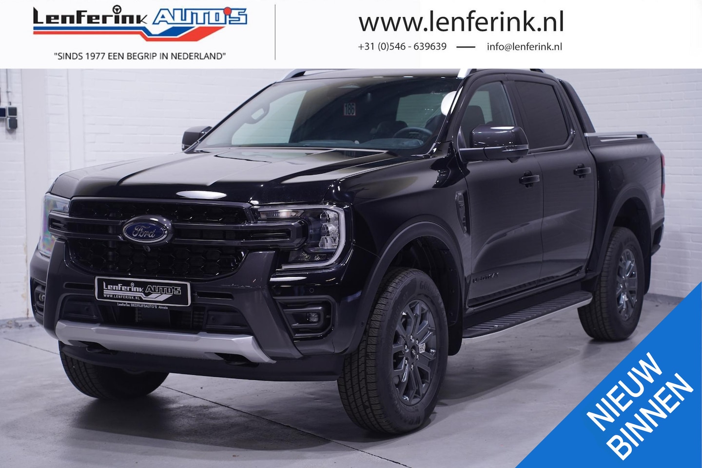 Ford Ranger - 2.0 TDCi 205 pk Wildtrack Aut. 2-Zits Navi, LED Leder Zwart, 360 Camera, Adapt. Cruise, 18 - AutoWereld.nl