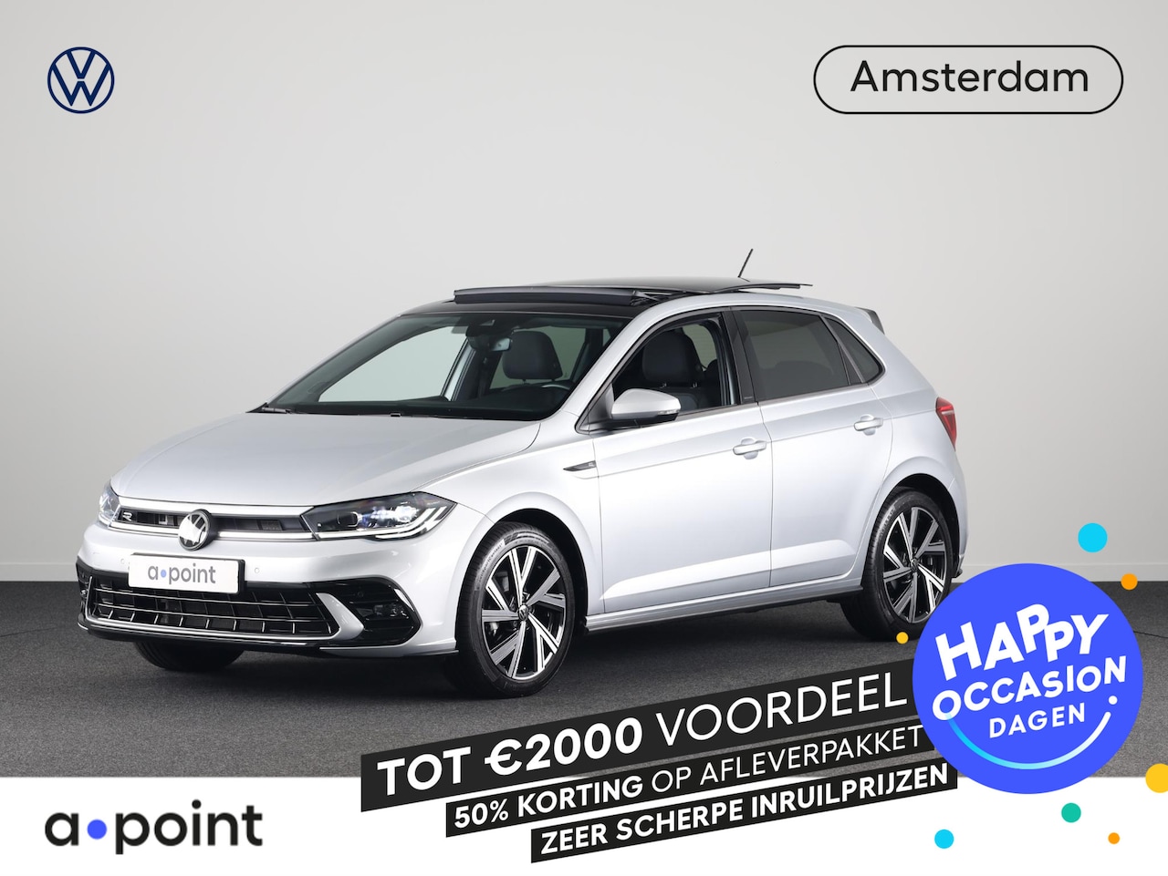 Volkswagen Polo - 1.0 TSI R-Line Business 95 PK | Automaat (DSG) | Panoramadak | Camera | 17 Inch | Digitaal - AutoWereld.nl