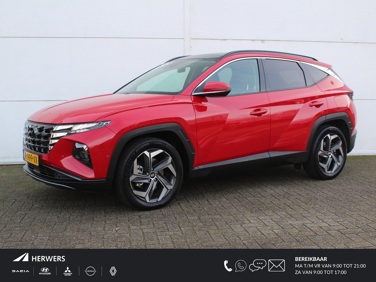 Hyundai Tucson - 1.6 T-GDI HEV Premium Sky / Trekhaak (1650 KG) / Navigatie + Apple Carplay/Android Auto / - AutoWereld.nl