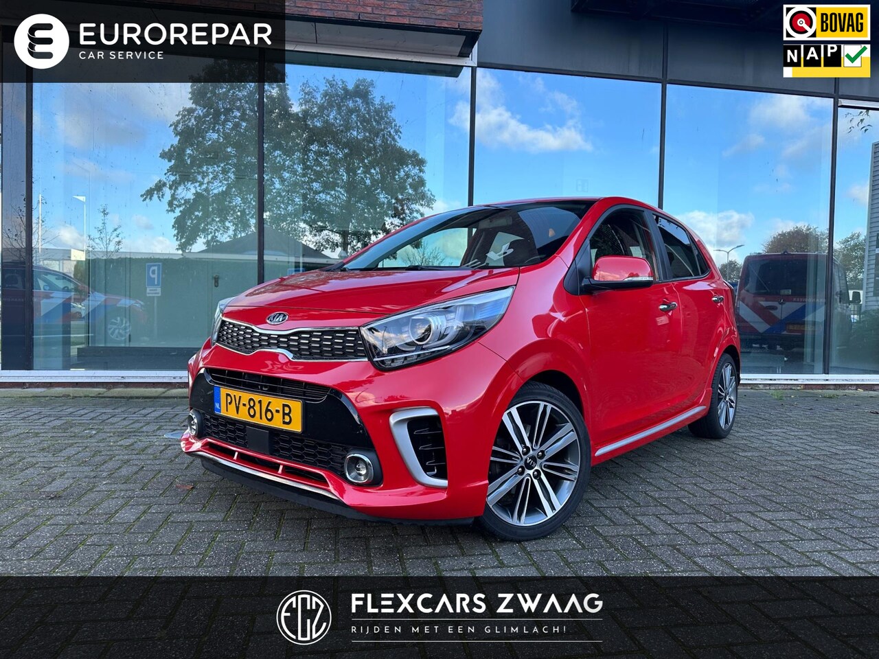 Kia Picanto - 1.2 CVVT GT-Line - Leder - Navi - Parkeerhulp - Airco - Org.NL - AutoWereld.nl