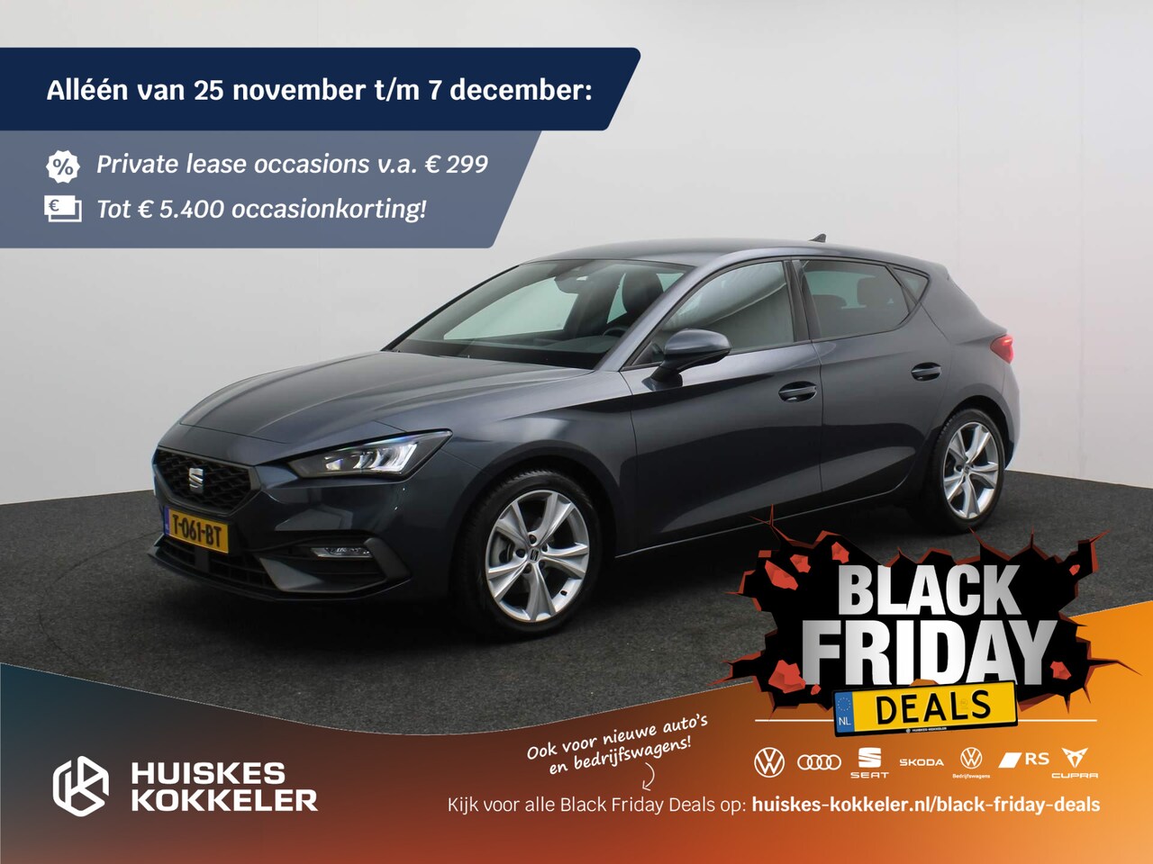 Seat Leon - FR 1.0 TSI 110pk Cruise control, Airco, DAB, App connect, Bluetooth, Radio, LED verlichtin - AutoWereld.nl