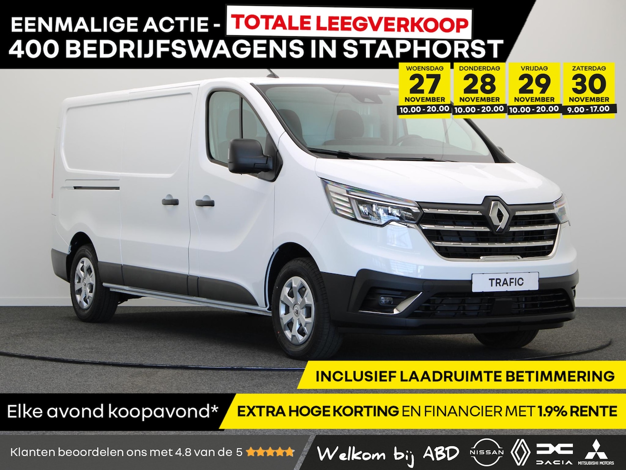 Renault Trafic - 2.0 dCi 130pk T30 L2H1 Advance | BPM Voordeel | Hoge korting | Lage rente | Direct rijden - AutoWereld.nl