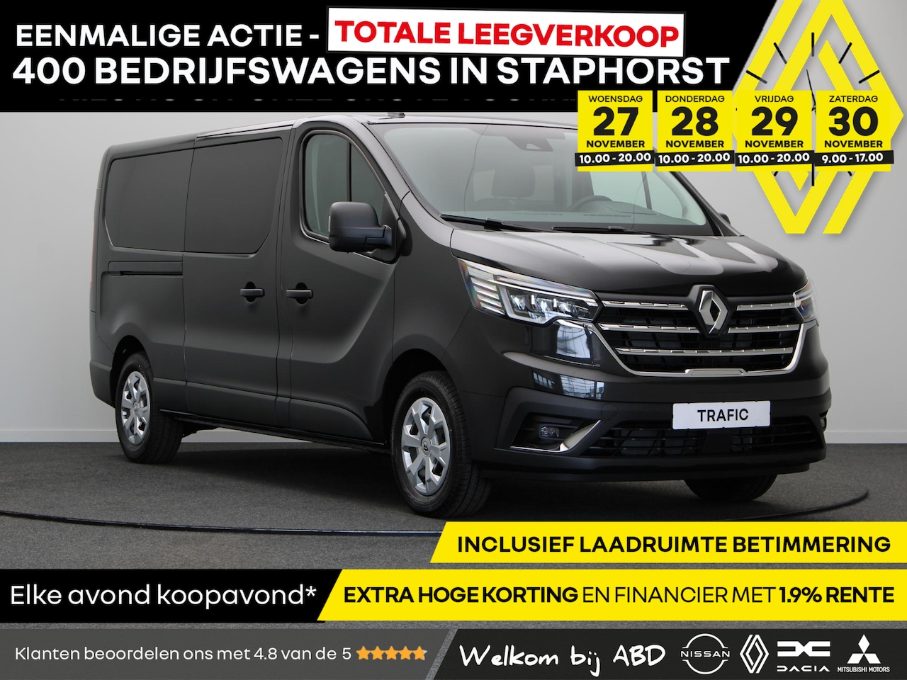 Renault Trafic - 2.0 dCi 130pk T30 L2H1 DC Advance | Dubbel cabine | BPM Voordeel | Hoge korting | Lage ren - AutoWereld.nl