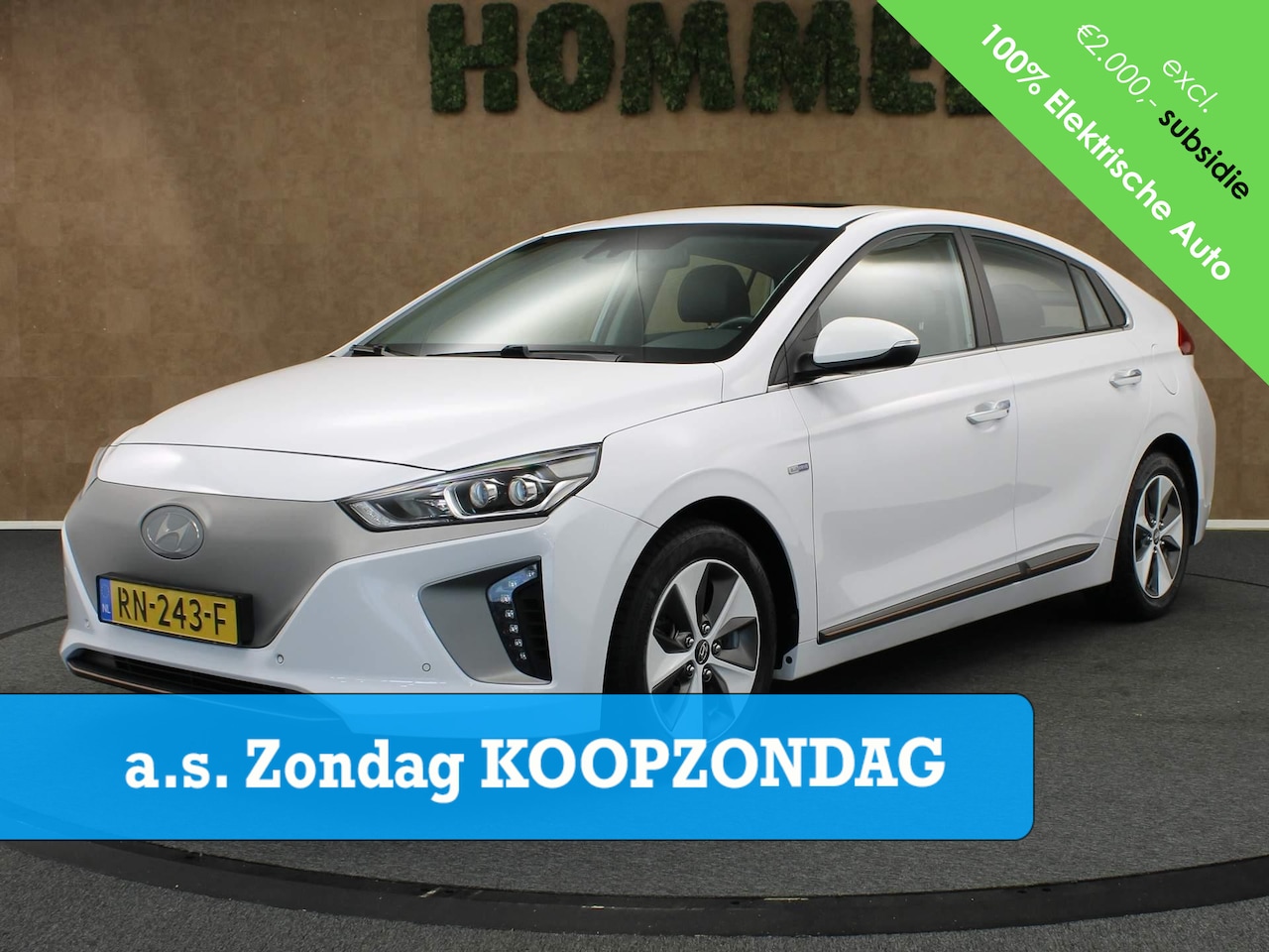 Hyundai IONIQ - Premium EV - 2000 EURO SUBSIDIE - 88 kW- ORIGINEEL NEDERLANDSE AUTO - LEDEREN BEKLEDING - - AutoWereld.nl