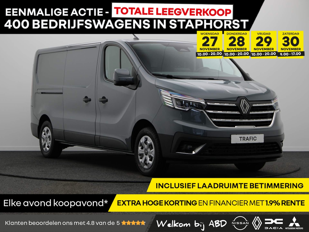 Renault Trafic - 2.0 Blue dCi 130pk T30 L2H1 Advance | Laadruimtepakket | Achteruitrijcamera | Parkeersenso - AutoWereld.nl