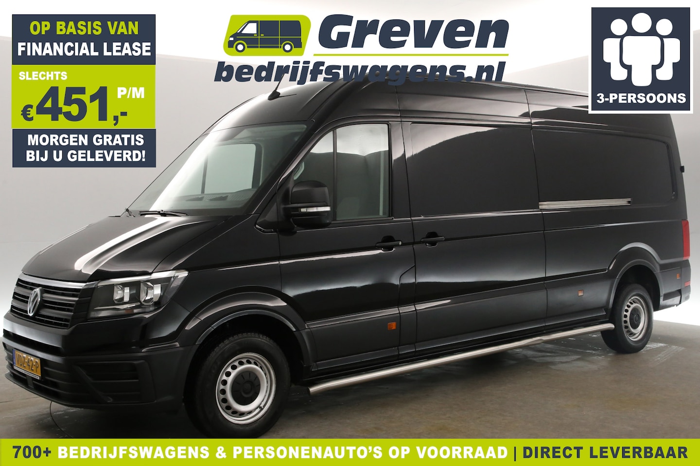 Volkswagen Crafter - 35 2.0 TDI L4H3 141PK | 3000kg. Airco Cruise 2xSchufideur 3 Persoons Elektrpakket Trekhaak - AutoWereld.nl