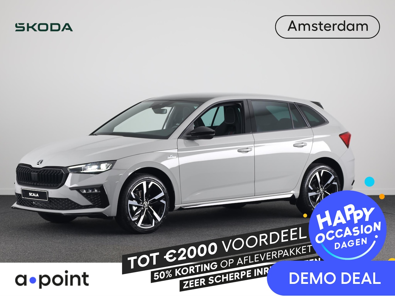 Skoda Scala - Monte Carlo 1.0 115 pk TSI Hatchback | Navigatie pakket | Travel assist - AutoWereld.nl