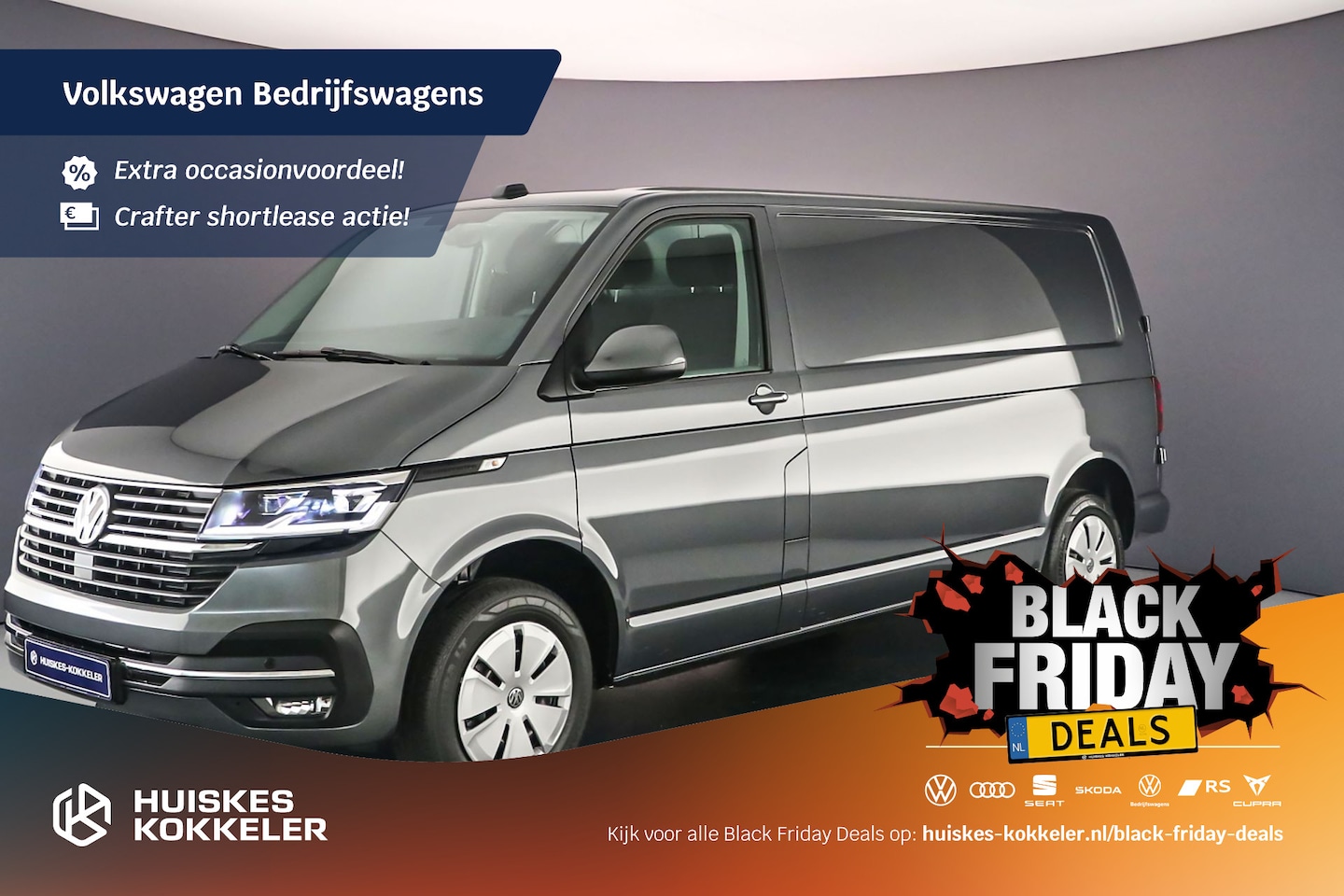 Volkswagen Transporter - Bestelwagen 2.0 TDI 150pk DSG L2H1 Rijklaar Prijs LED Koplampen | Camera | Navigatie | Dig - AutoWereld.nl