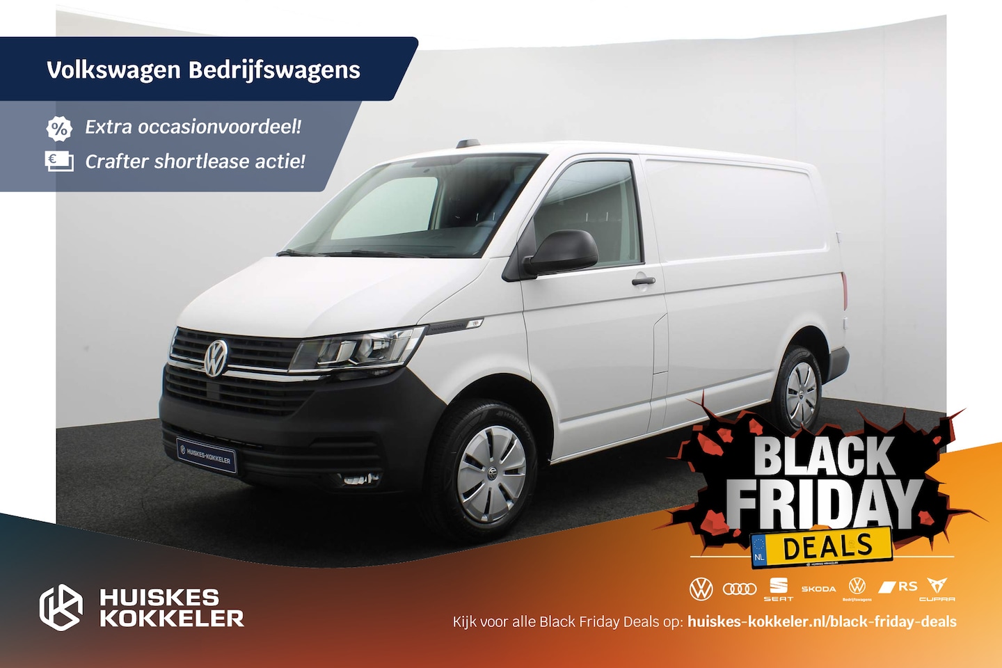 Volkswagen Transporter - Bestelwagen 2.0 TDI 110pk  Rijklaar Prijs |Airco I Cruise control I Camera I App connect I - AutoWereld.nl