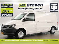 Volkswagen Transporter - 2.0 TDI L2H1 140PK Airco Carplay Navigatie PDC 2xSchuifdeur Imperiaal 3 Persoons Trekhaak