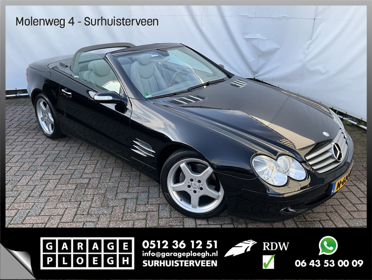 Mercedes-Benz SL-klasse Cabrio - 350 Leder Stoelverw. Topstaaat Voll.onderhoud AMG Velgen - AutoWereld.nl