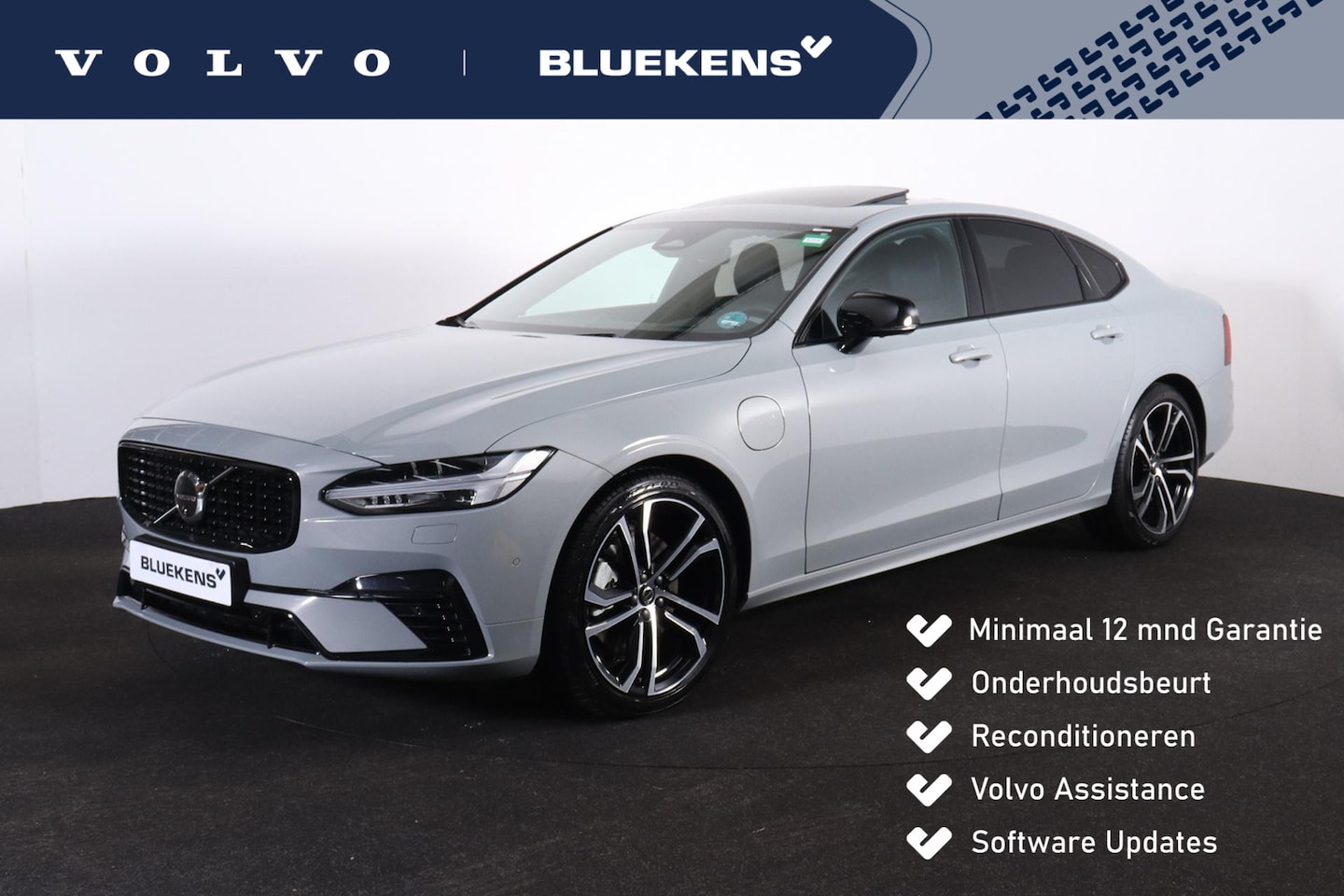 Volvo S90 - T8 AWD Ultimate Dark - LONG RANGE - Luchtvering - Schuif/kanteldak - IntelliSafe Assist & - AutoWereld.nl