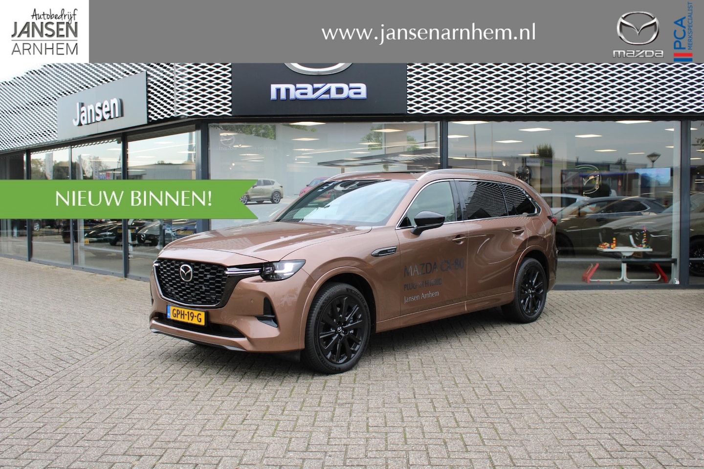 Mazda CX-80 - 2.5 e-SkyActiv PHEV 327 Homura Plus , Demovoordeel € 5.300,-, Automaat, Trekhaak, Alarm, P - AutoWereld.nl