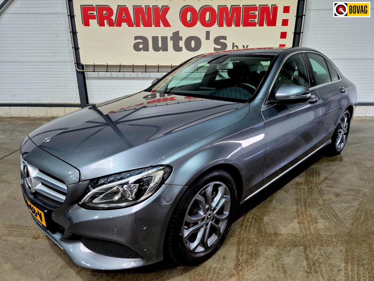 Mercedes-Benz C-klasse - 180 156PK Business Solution + Dealer OH|LED|Navi|Climate control|Cruise|PDC|Leder-stof|Sto - AutoWereld.nl