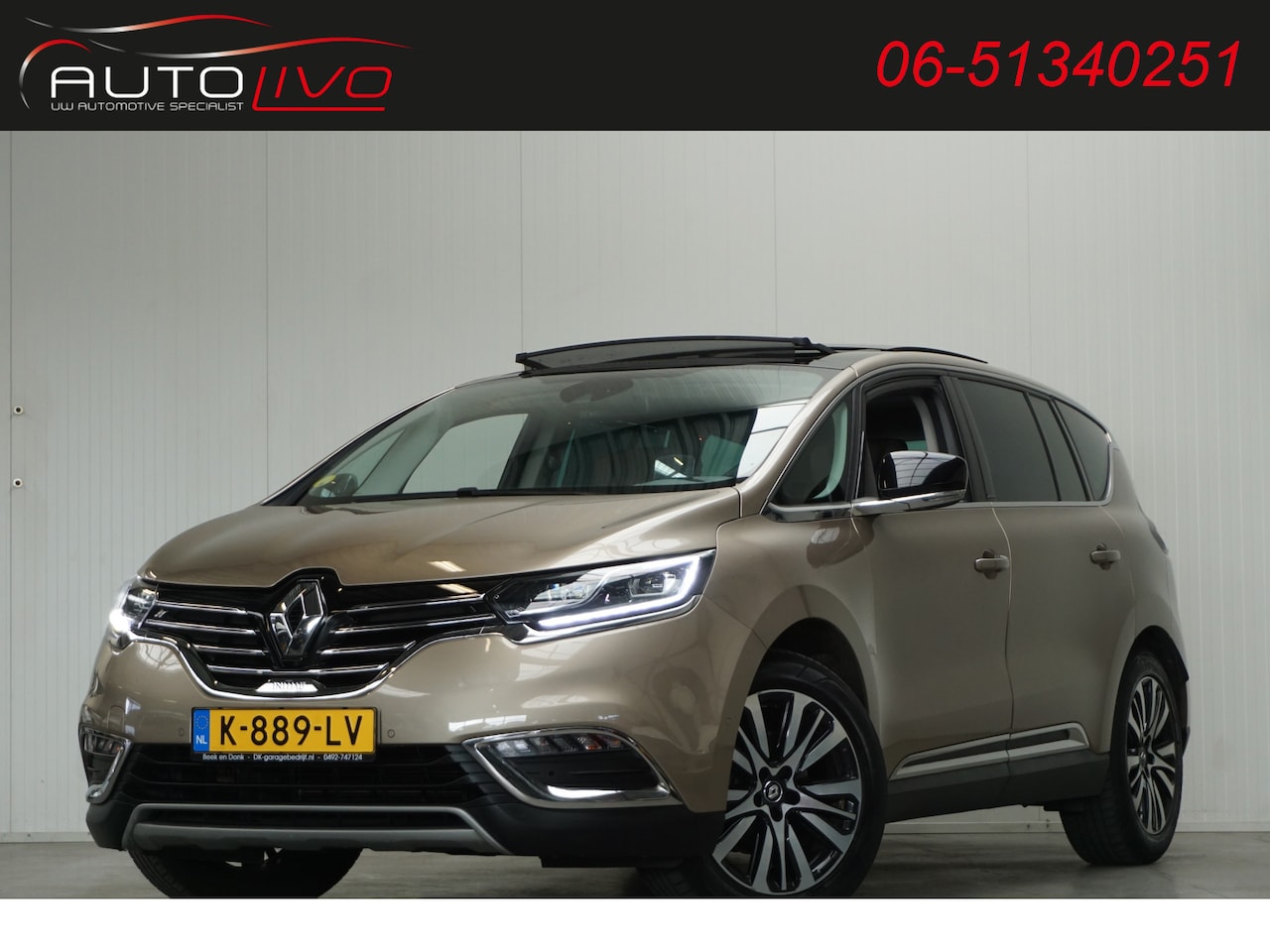 Renault Espace - 1.6 dCi Initiale Paris 7p. 160 PK! AUTOMAAT! PANO LEER .. BOM VOL! - AutoWereld.nl