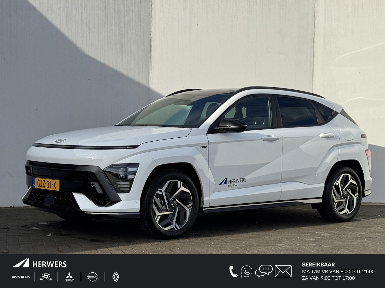 Hyundai Kona - 1.6 GDI HEV N Line Sky / Elektrisch Schuif-/Kanteldak / Keyless Entry & Start / Cruise Con - AutoWereld.nl