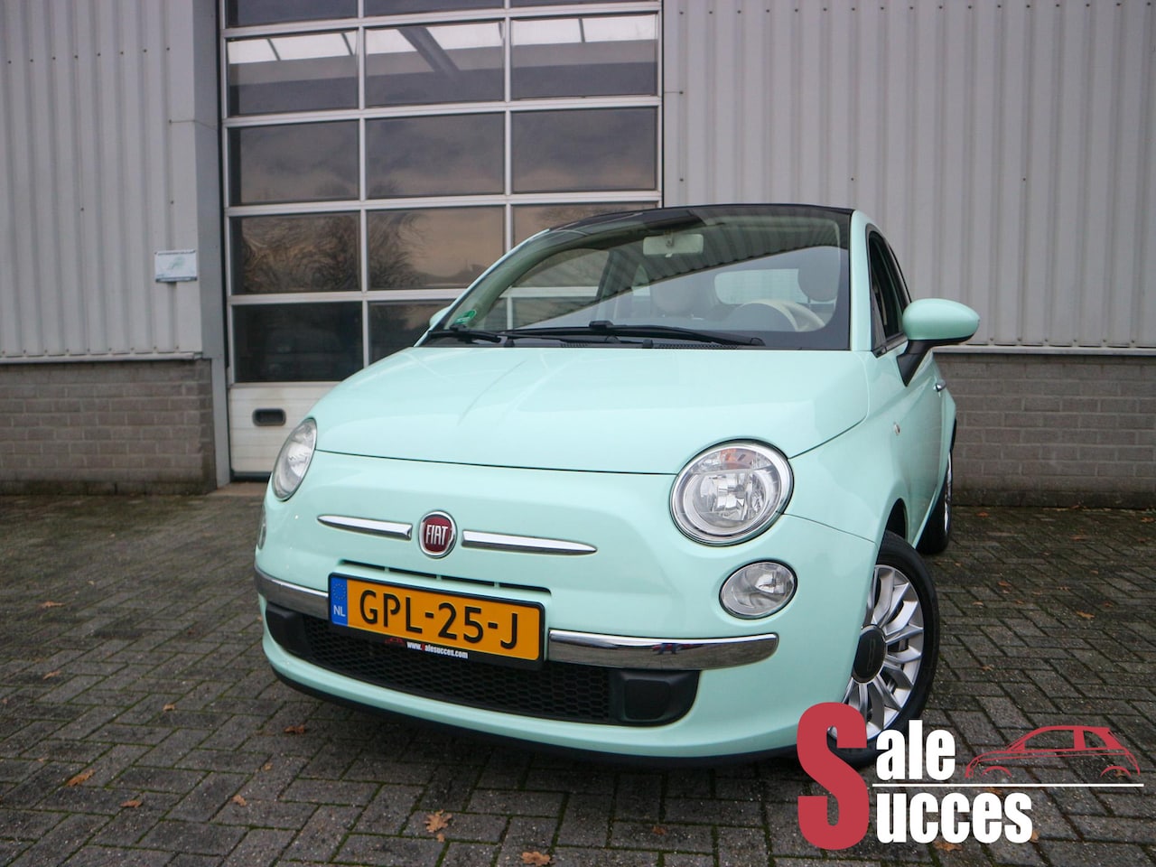 Fiat 500 C - 0.9 TwinAir Lounge Mintgroen - AutoWereld.nl