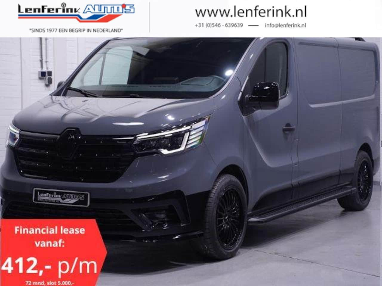 Renault Trafic - 2.0 DCi 150 pk Black Edition L2H1 Camera, 19" LMV Spoiler V+A, Grille Hoogglans Zwart, Tre - AutoWereld.nl