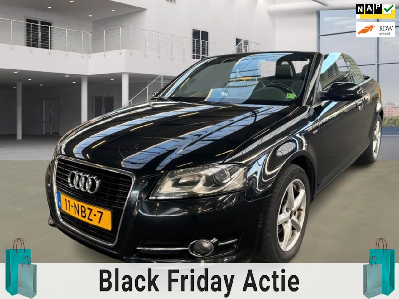 Audi A3 Cabriolet - 1.2 TFSI 3X S-LINE/NAVI/XENON/HALFLEDER/PDC - AutoWereld.nl