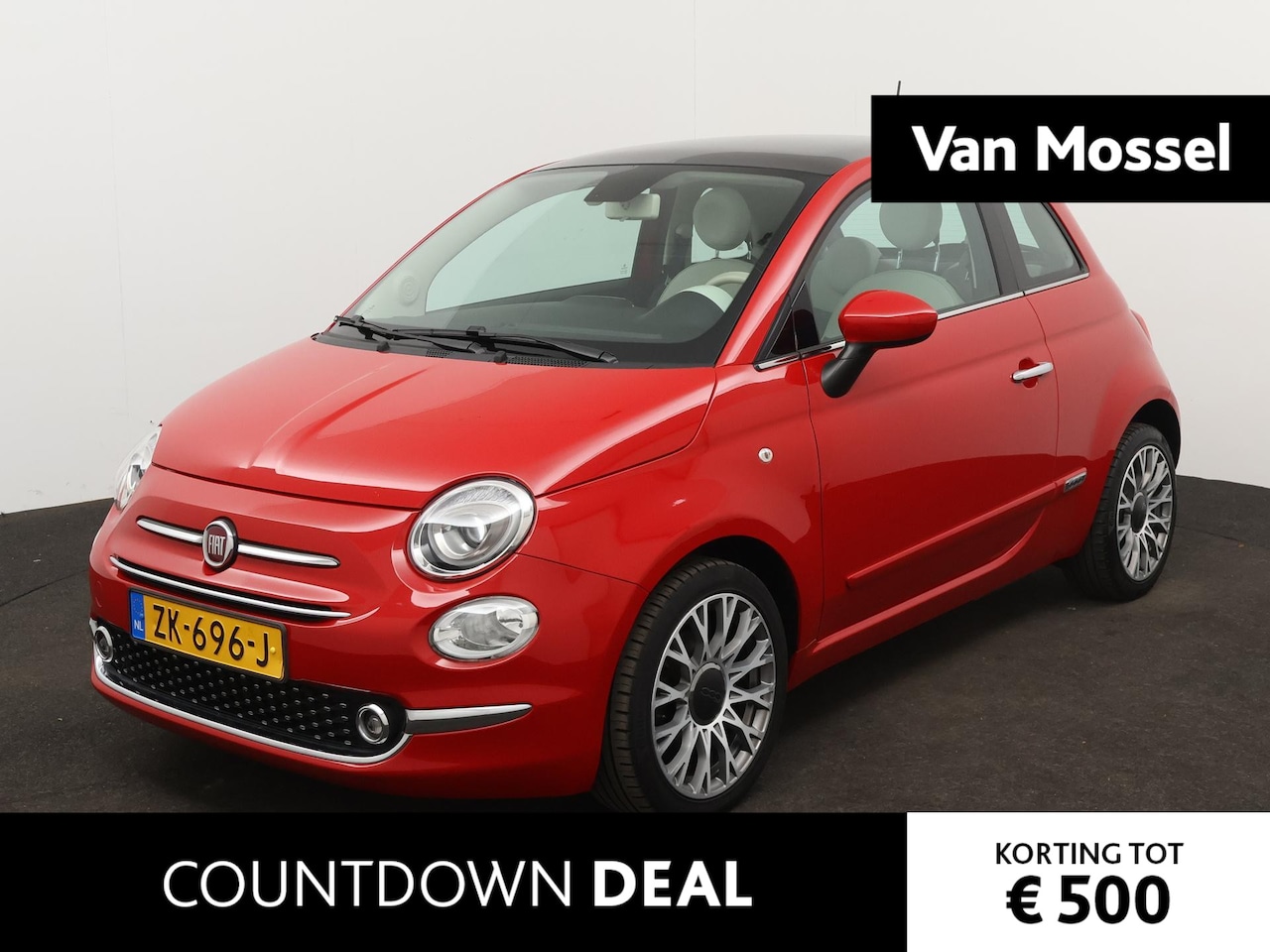 Fiat 500 - 0.9 TwinAir Turbo 80pk Lounge | Navigatie | Parkeersensoren | Lichtmetalen velgen| Bluetoo - AutoWereld.nl