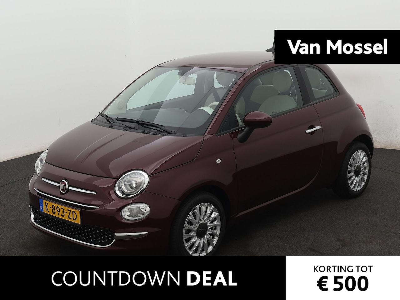 Fiat 500 - 1.0 Hybrid Lounge | Apple carplay / Android | Navigatie | Lichtmetalen velgen | Cruise con - AutoWereld.nl