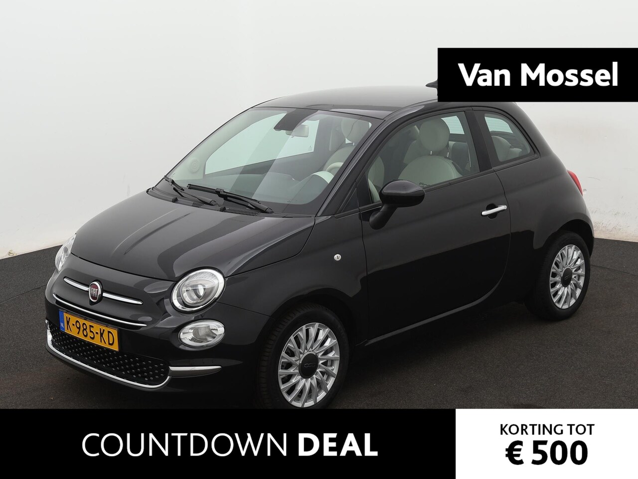 Fiat 500 - 1.0 Hybrid Lounge | Parkeer sensoren | Cruise control |  Lichtmetalen velgen | Airco - AutoWereld.nl