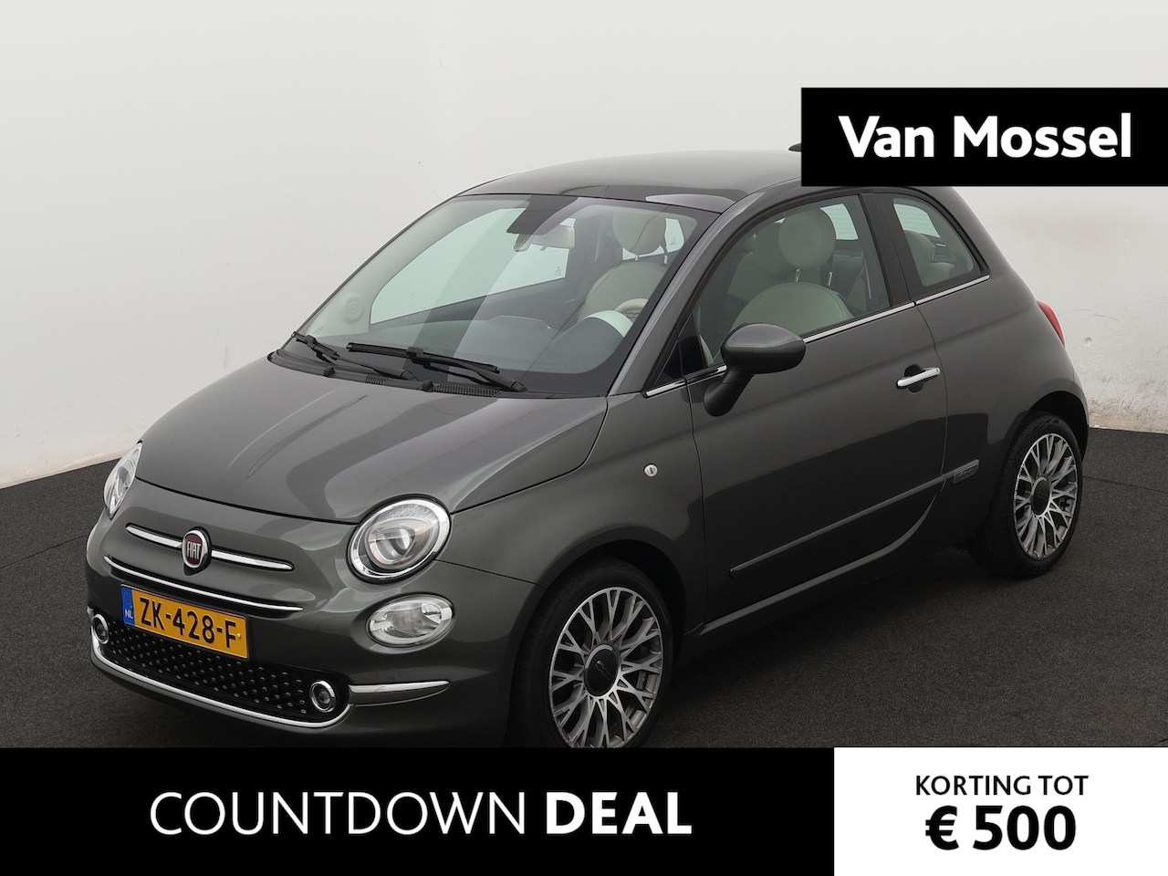 Fiat 500 - 1.2 Lounge | Navigatie | Parkeersensoren | LMV 16"| Bluetooth | Cruise Controle | - AutoWereld.nl