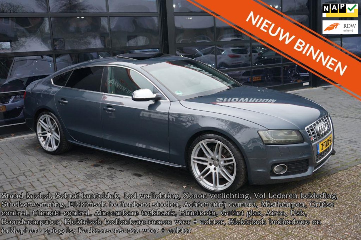 Audi A5 Sportback - 3.0 TFSI S5 quattro Pro Line 3.0 TFSI S5 quattro Pro Line, Standkachel, Led, Leder, Xenon, Clima, - AutoWereld.nl