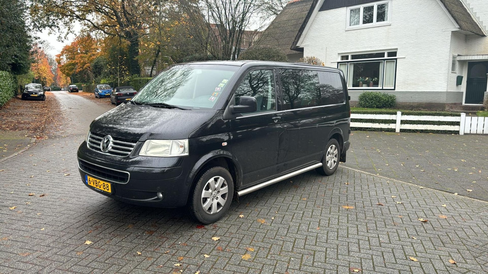 Volkswagen Transporter - 2.5 TDI 300 4Motion Trendline DC Dubbele Cabine Airco Zwart 2009 - AutoWereld.nl