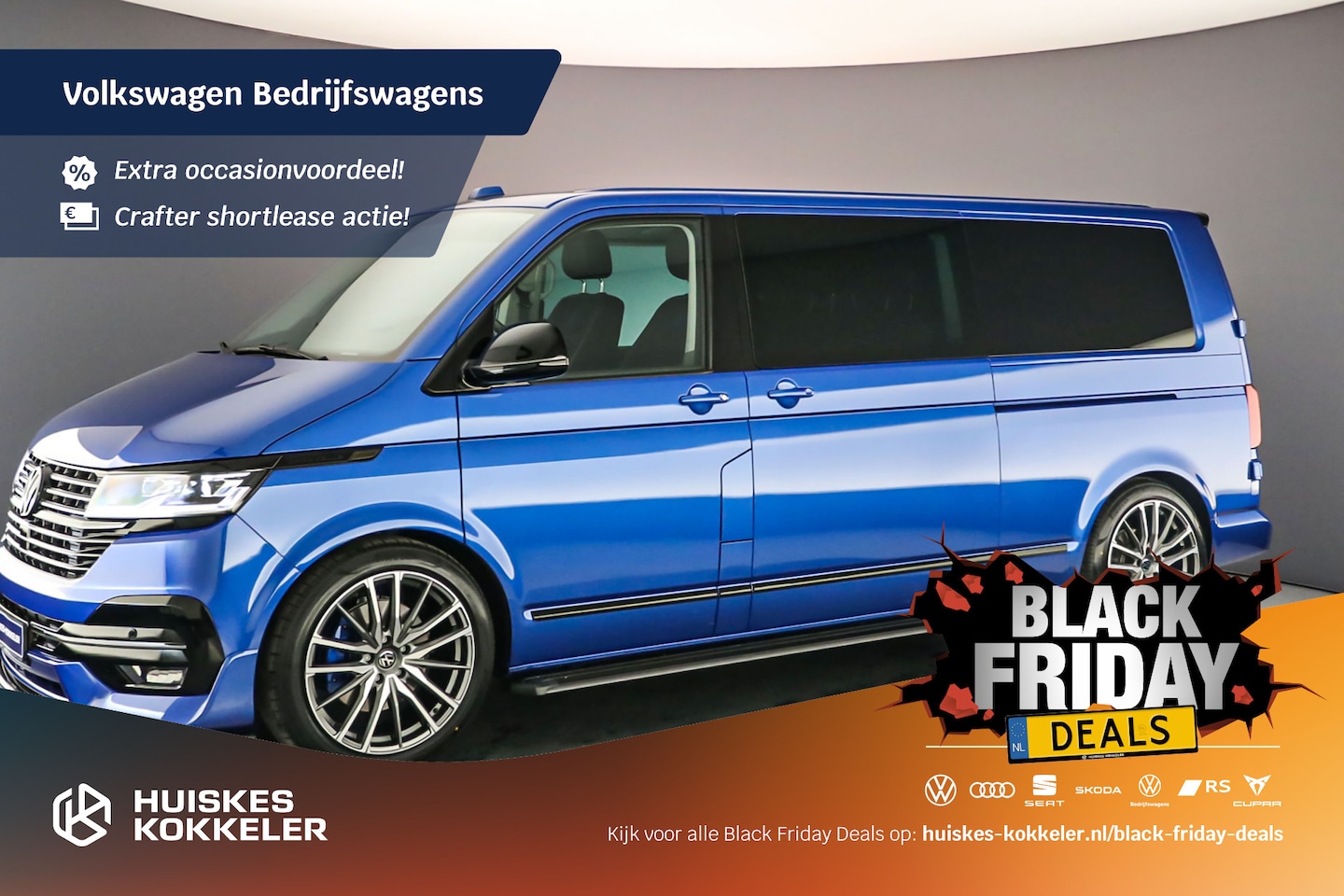 Volkswagen Transporter Caravelle - Dubbele cabine T6.1 2.0 TDI 204PK DSG 4Motion Highline L2 Standverwarming | Digital Cockpi - AutoWereld.nl