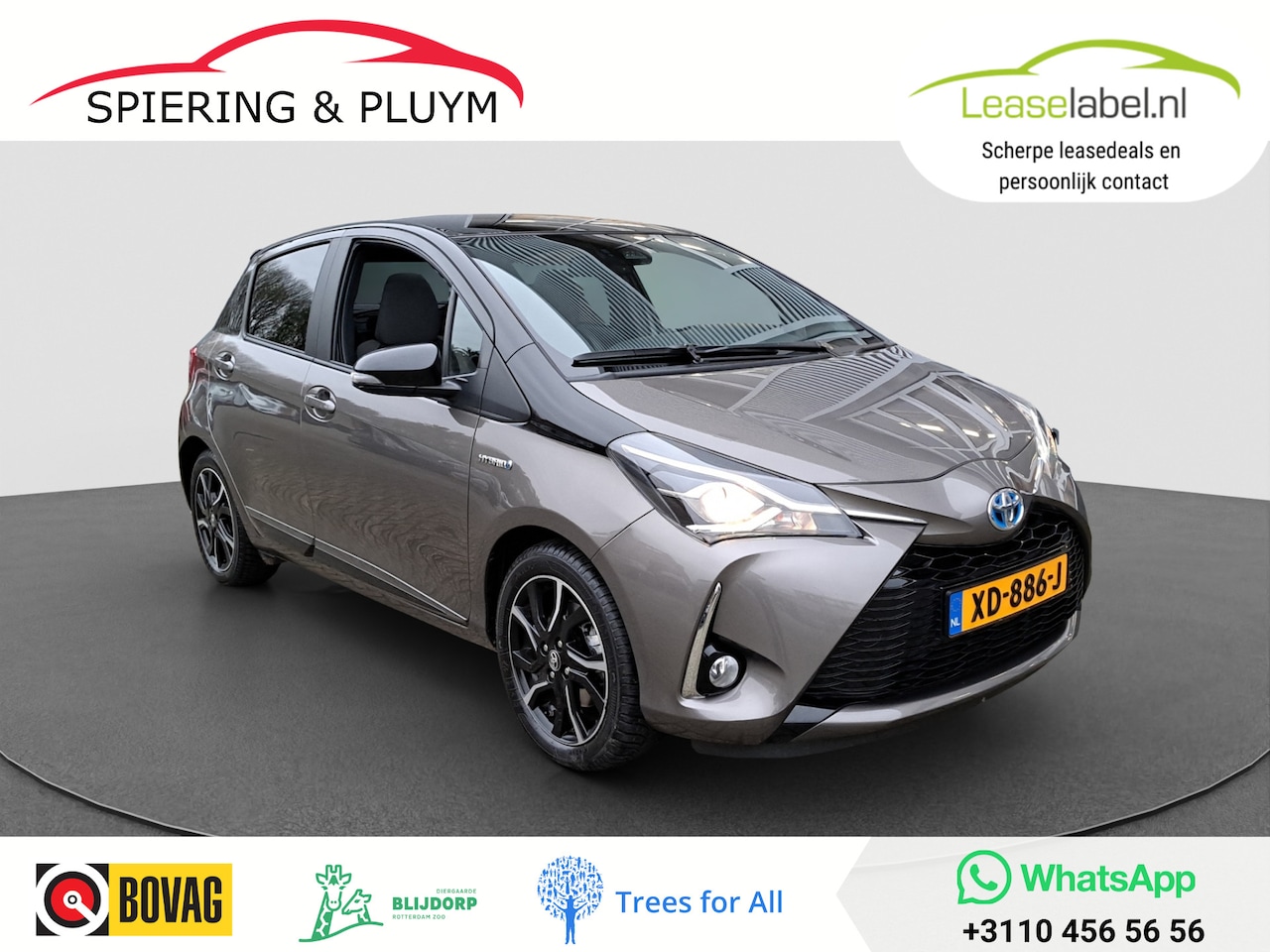 Toyota Yaris - 1.5 Hybrid Bi-Tone Plus Pano dak weinig, kilometers - AutoWereld.nl