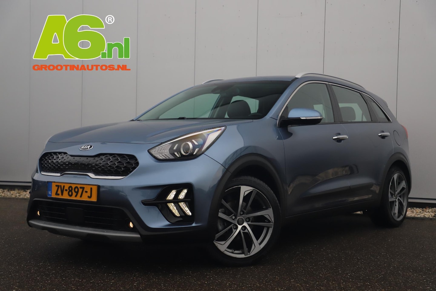 Kia Niro - 1.6 GDi Hybrid DynamicLine 140PK Automaat 18 inch Half Leder Navigatie Camera Adaptive Cru - AutoWereld.nl