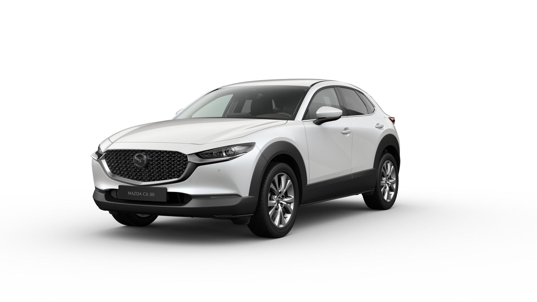 Mazda CX-30 - e-Skyactiv G 140 6AT Takumi Black Comfort Pack | 18-inch lichtmetalen velgen, Silver | 360 - AutoWereld.nl