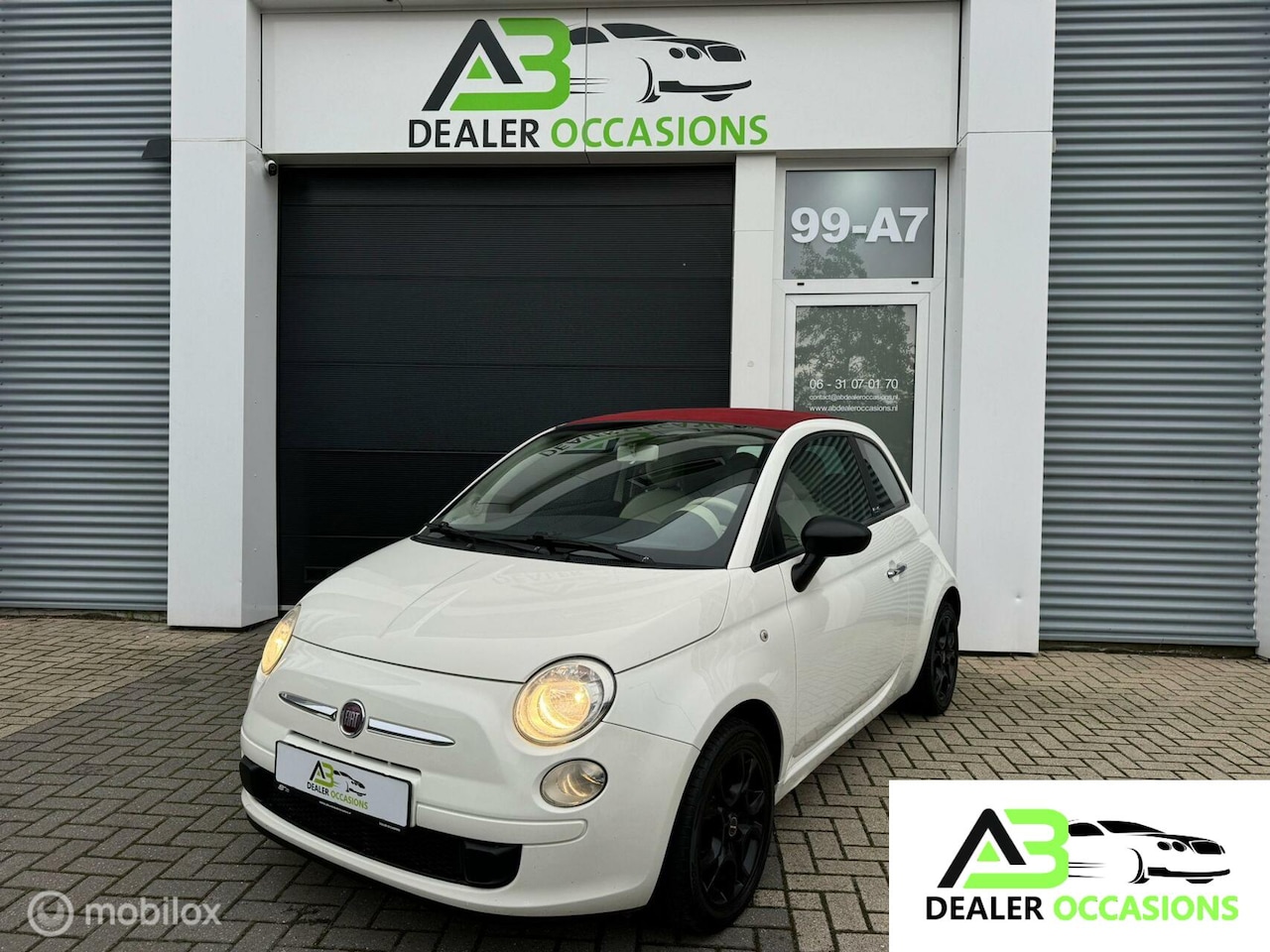 Fiat 500 - 0.9 TwinAir Turbo Lounge Cabrio-Airco-Apk - AutoWereld.nl