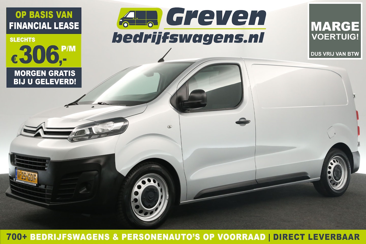 Citroën Jumpy - 1.6 BlueHDI L2H1 Marge | Airco Cruise Carplay Navi PDC Elektrpakket Schuifdeur - AutoWereld.nl