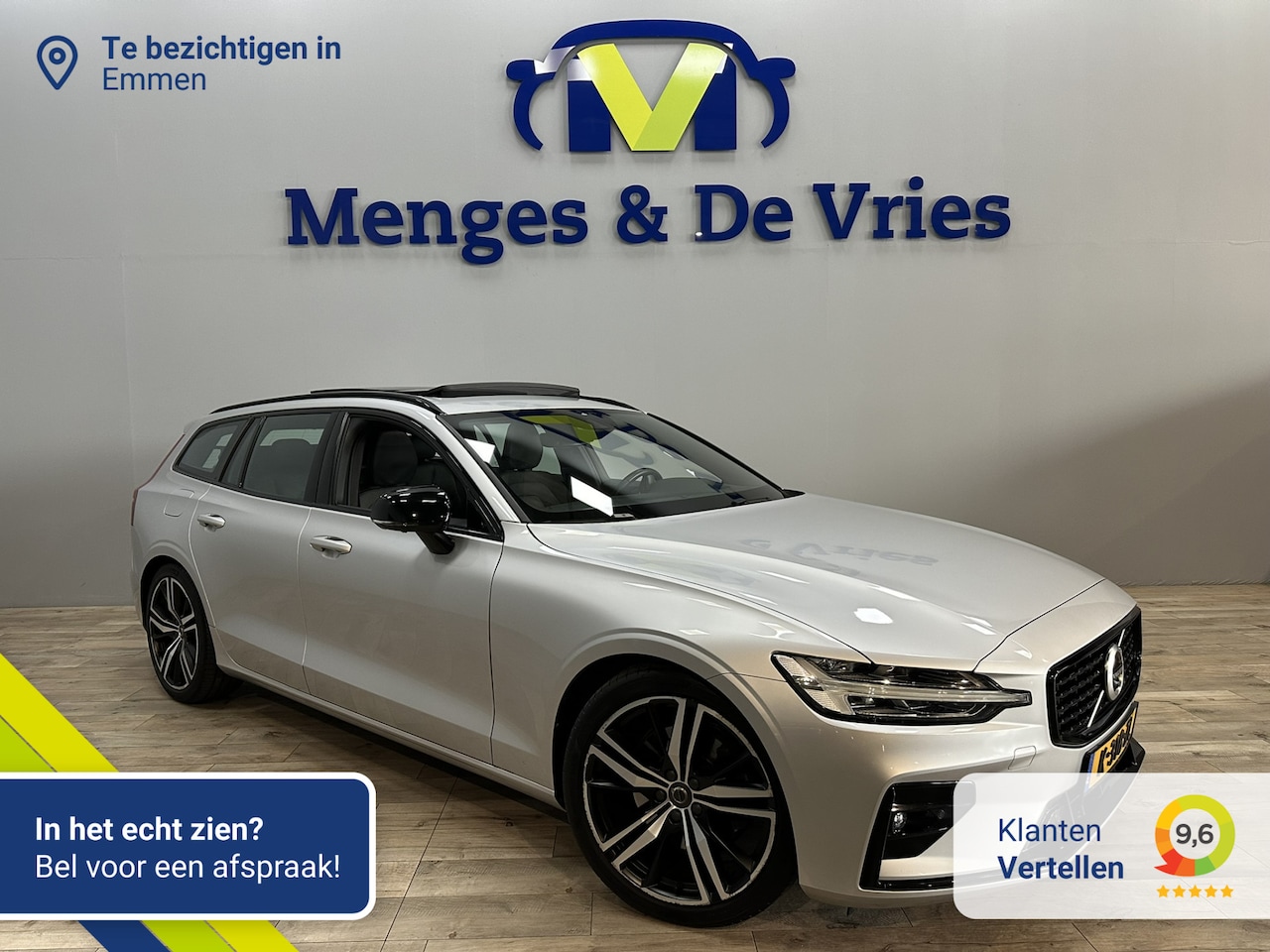 Volvo V60 - 2.0 B3 R-Design Airco ECC | LED | Panorama | 360 Camera | Harman Kardon | Trekhaak | Adapt - AutoWereld.nl