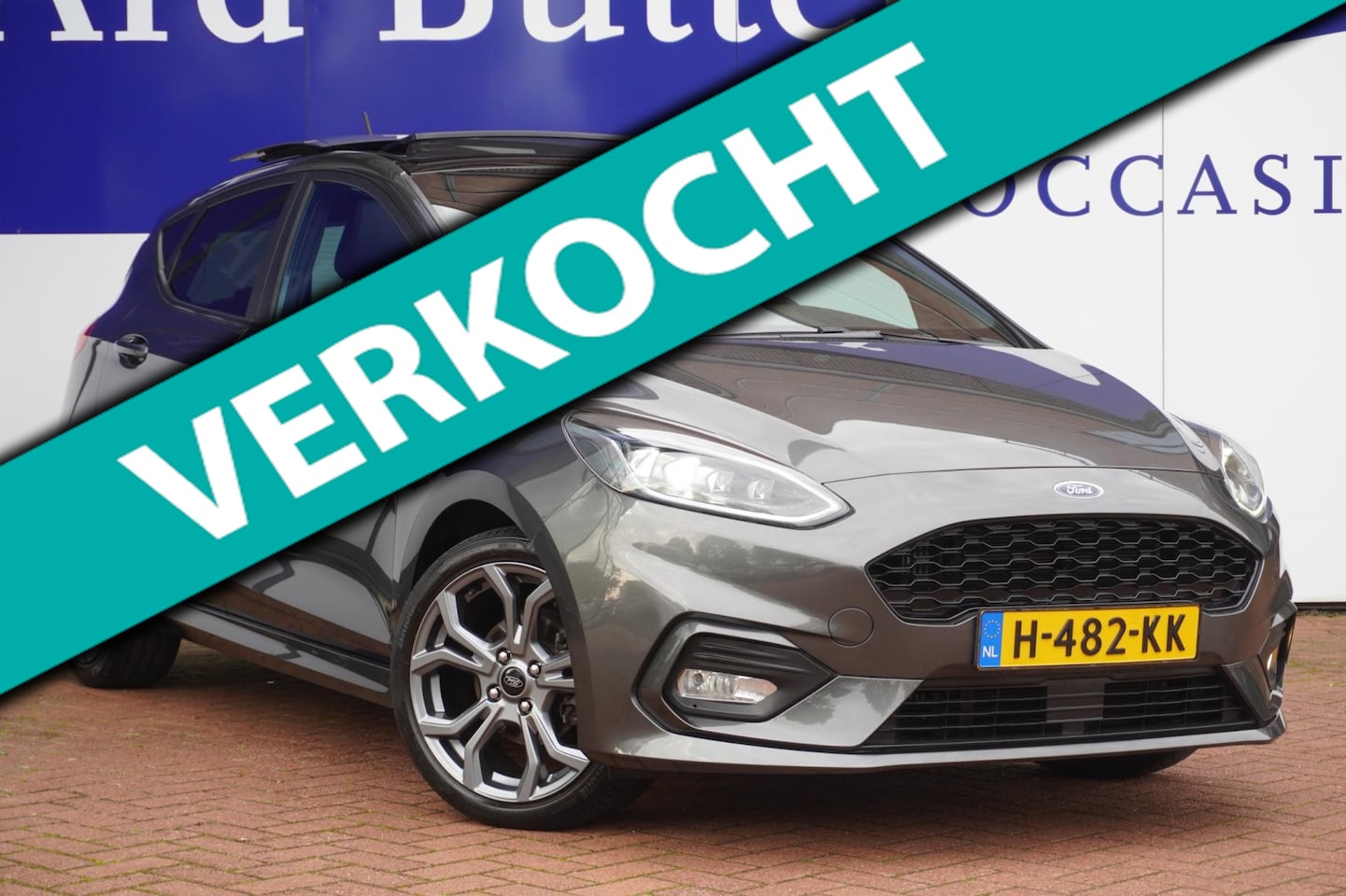 Ford Fiesta - 1.0 EcoBoost ST-Line / LED / Pano-Dak / Leder / Stuur&Stoel-verw / = UNIEK !! - AutoWereld.nl