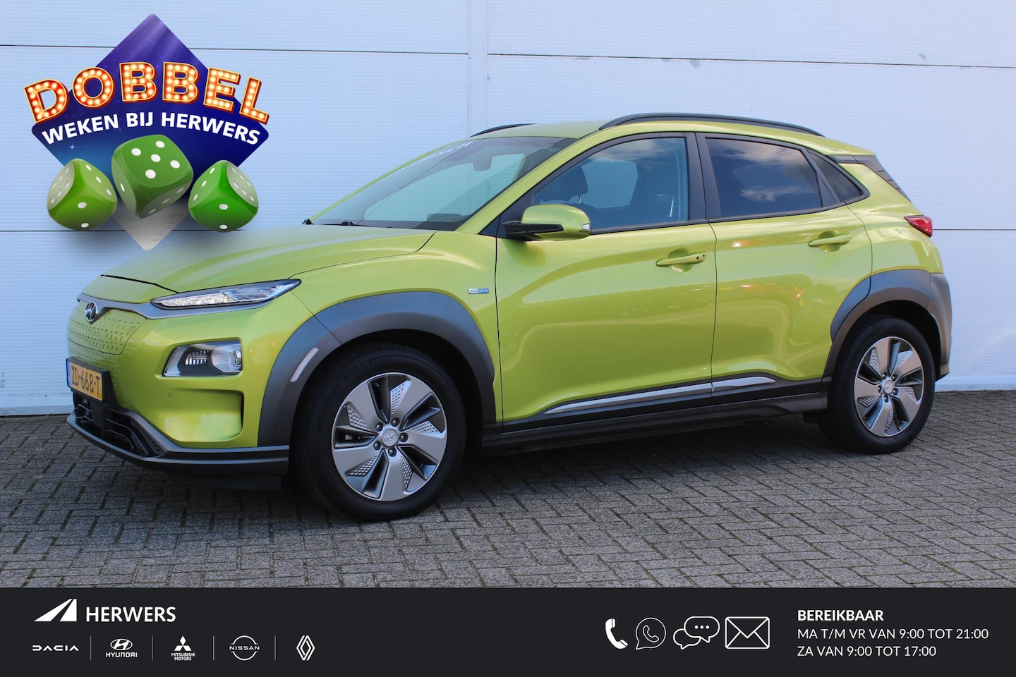 Hyundai Kona Electric - EV Premium 64 kWh / Navigatie + Apple Carplay/Android Auto / Climate Control / Lederen Bek - AutoWereld.nl