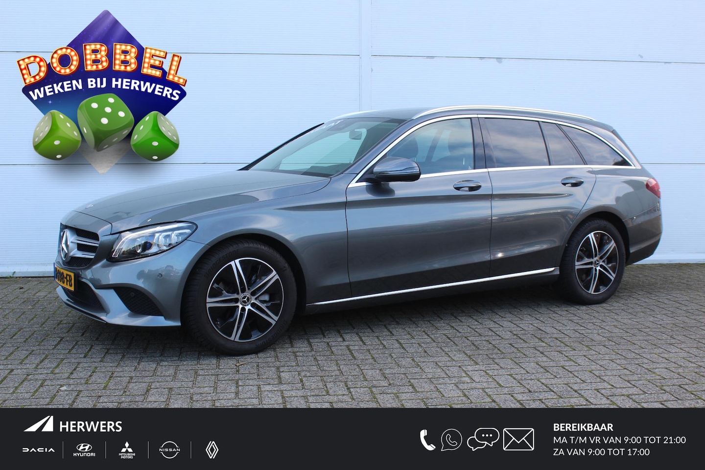 Mercedes-Benz C-klasse Estate - 180 Business Solution AUTOMAAT / Trekhaak (1800 KG) / Navigatie + Apple Carplay/Android Au - AutoWereld.nl