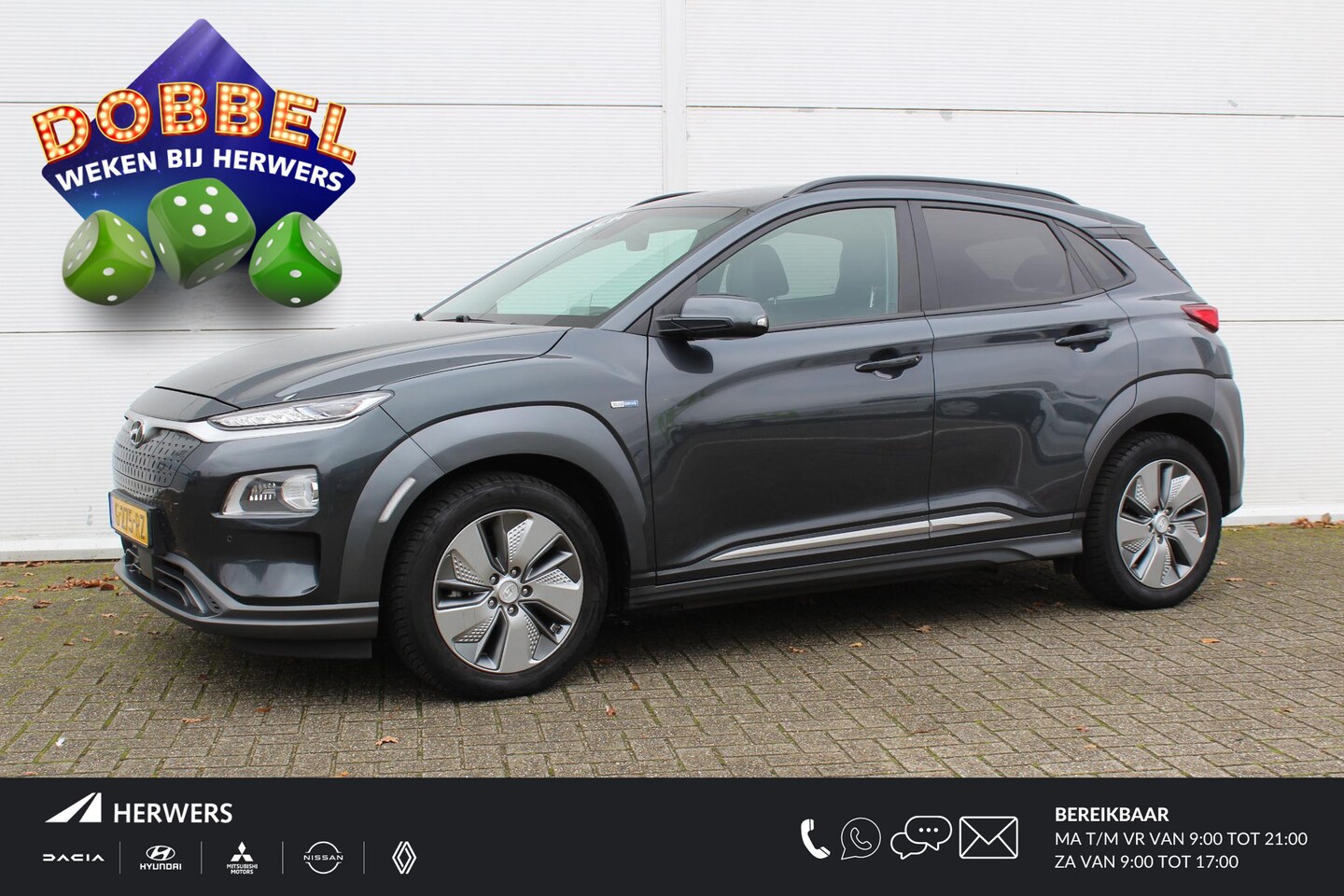 Hyundai Kona Electric - EV Premium 64 kWh / Navigatie + Apple Carplay/Android Auto / Lederen Bekleding / Stoelverw - AutoWereld.nl