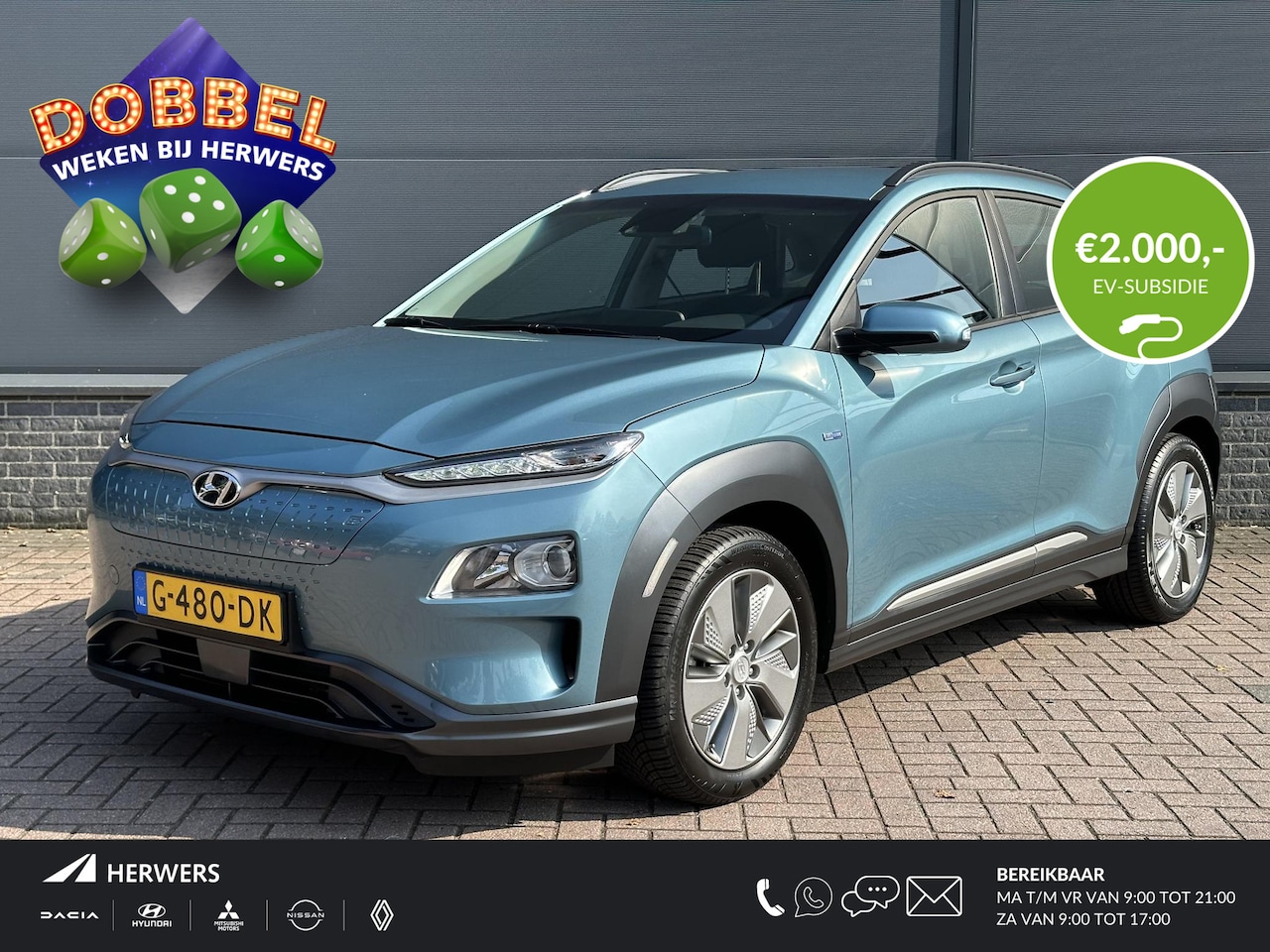 Hyundai Kona Electric - EV Comfort smart 64 kWh 1ste eigenaar / €2000,- Subsidie / Navigatie / Achteruitrij camera - AutoWereld.nl