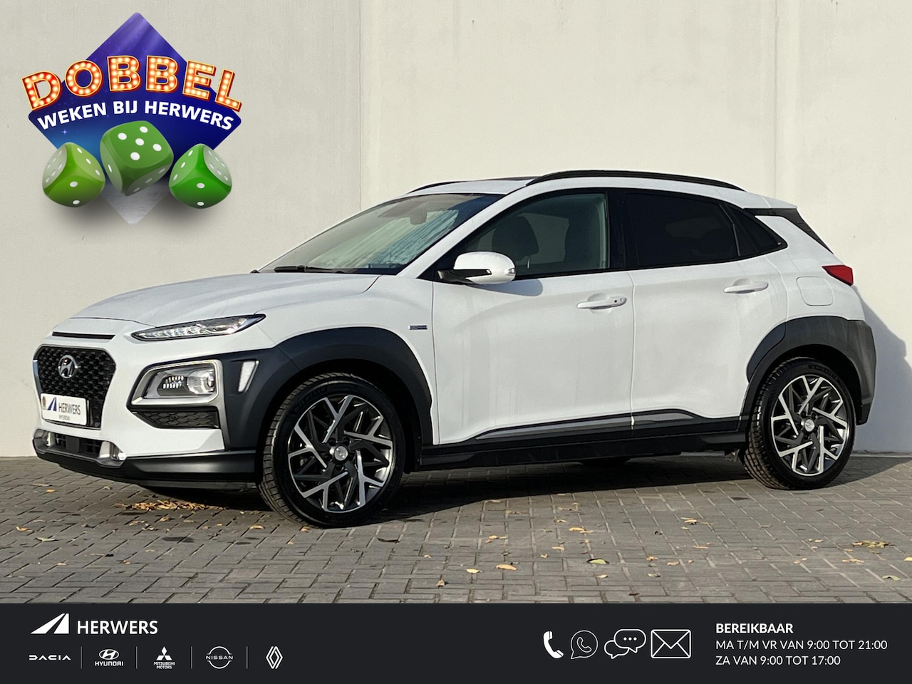 Hyundai Kona - 1.6 GDI HEV Automaat Premium / Schuif-/kanteldak / Lederen bekleding / Adaptieve cruise co - AutoWereld.nl